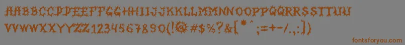 MbHorrorhouseFont Font – Brown Fonts on Gray Background