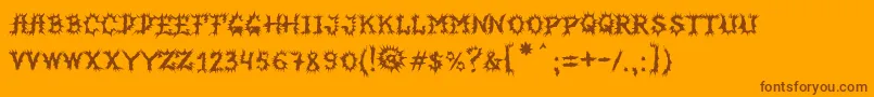 MbHorrorhouseFont Font – Brown Fonts on Orange Background