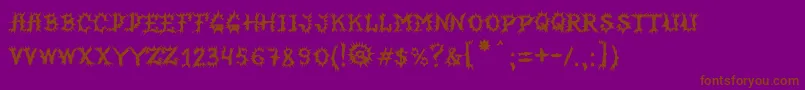 Подробнее о шрифте MbHorrorhouseFont Шрифт MbHorrorhouseFont – коричневые шрифты на фиолетовом фоне