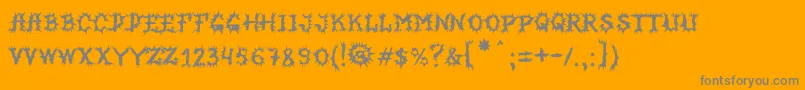 MbHorrorhouseFont Font – Gray Fonts on Orange Background