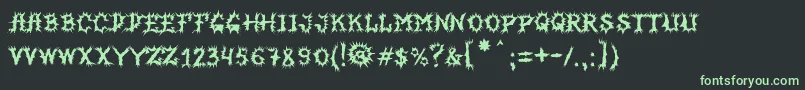 MbHorrorhouseFont Font – Green Fonts on Black Background