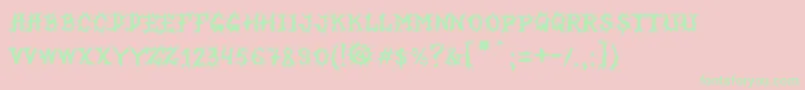 MbHorrorhouseFont Font – Green Fonts on Pink Background