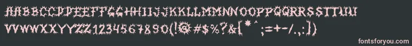 MbHorrorhouseFont Font – Pink Fonts on Black Background