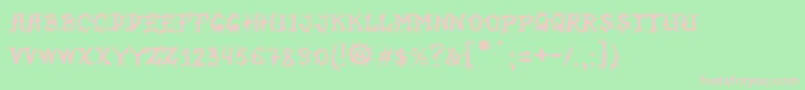MbHorrorhouseFont Font – Pink Fonts on Green Background