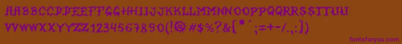 MbHorrorhouseFont Font – Purple Fonts on Brown Background