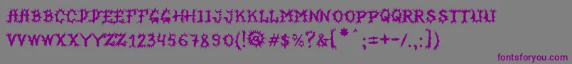 MbHorrorhouseFont Font – Purple Fonts on Gray Background