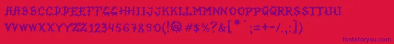 MbHorrorhouseFont Font – Purple Fonts on Red Background