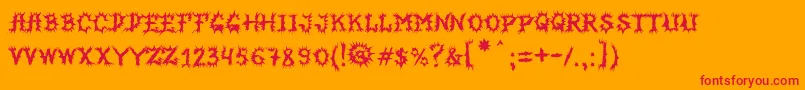 More about MbHorrorhouseFont Font MbHorrorhouseFont Font – Red Fonts on Orange Background