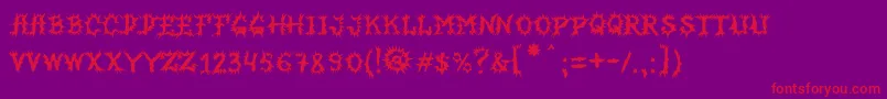 Police MbHorrorhouseFont – polices rouges sur fond violet