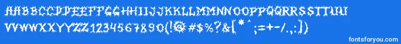 MbHorrorhouseFont Font – White Fonts on Blue Background