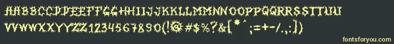 MbHorrorhouseFont Font – Yellow Fonts on Black Background