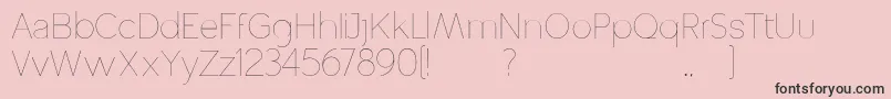 Altera-Schriftart – Schwarze Schriften auf rosa Hintergrund