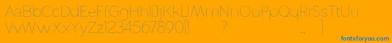 Altera Font – Blue Fonts on Orange Background