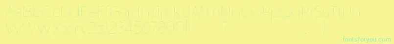 Altera-Schriftart – Grüne Schriften auf gelbem Hintergrund