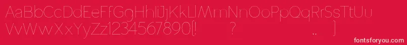 Czcionka Altera – różowe czcionki na czerwonym tle