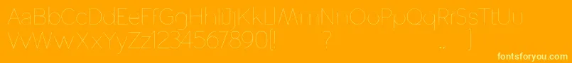 Altera Font – Yellow Fonts on Orange Background