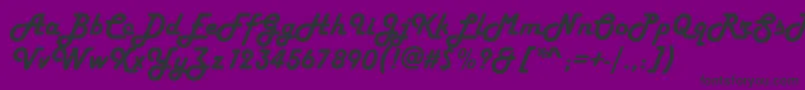 HelenasoftItalic Font – Black Fonts on Purple Background