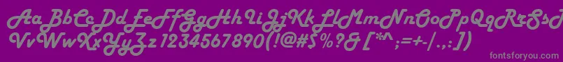 HelenasoftItalic Font – Gray Fonts on Purple Background