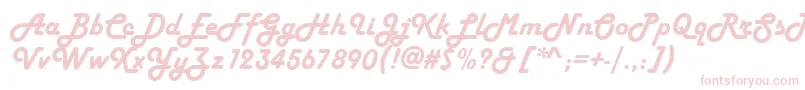 HelenasoftItalic Font – Pink Fonts on White Background