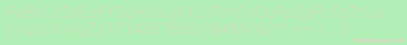 SpoonUltraLight Font – Pink Fonts on Green Background