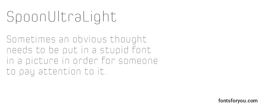 SpoonUltraLight Font