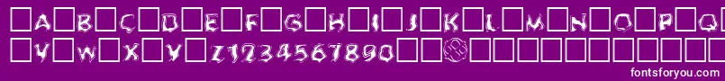 GhoulOutlineFill Font – White Fonts on Purple Background