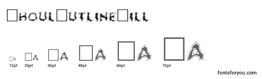 GhoulOutlineFill Font Sizes