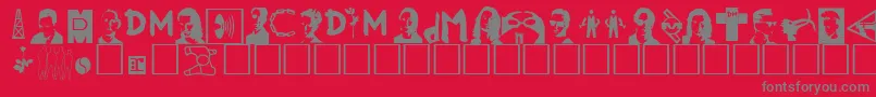 Modebats Font – Gray Fonts on Red Background