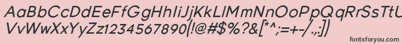 YoungItalic-fontti – mustat fontit vaaleanpunaisella taustalla