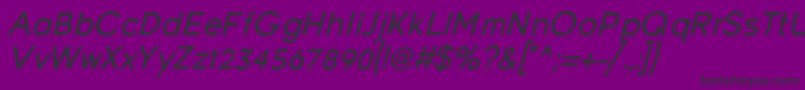 YoungItalic Font – Black Fonts on Purple Background