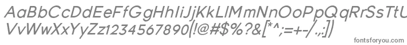 フォントYoungItalic – 灰色のフォント