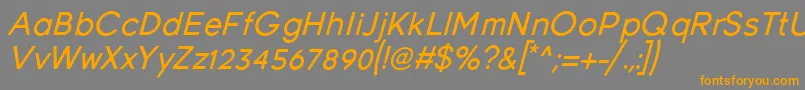 YoungItalic Font – Orange Fonts on Gray Background