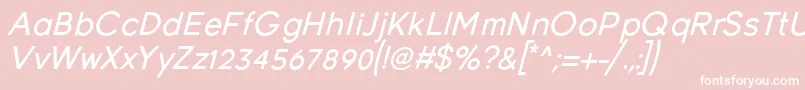 YoungItalic Font – White Fonts on Pink Background