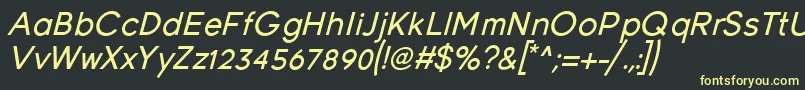 fuente YoungItalic – Fuentes Amarillas Sobre Fondo Negro