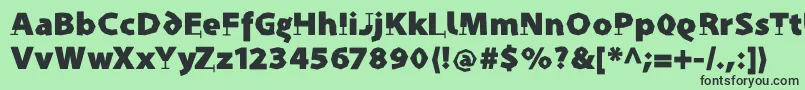 ProthesisCaribiqu Font – Black Fonts on Green Background