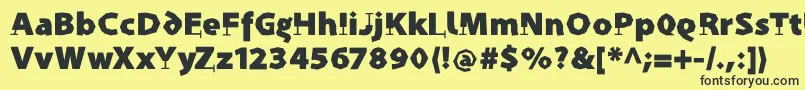 ProthesisCaribiqu Font – Black Fonts on Yellow Background