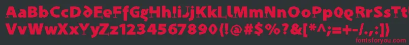 ProthesisCaribiqu Font – Red Fonts on Black Background