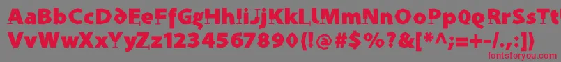 ProthesisCaribiqu-Schriftart – Rote Schriften auf grauem Hintergrund