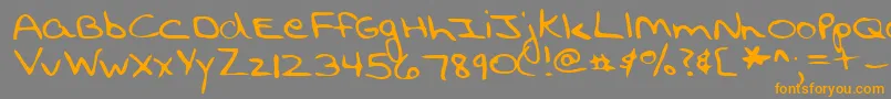 SeattleRegular Font – Orange Fonts on Gray Background