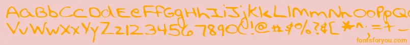 SeattleRegular Font – Orange Fonts on Pink Background