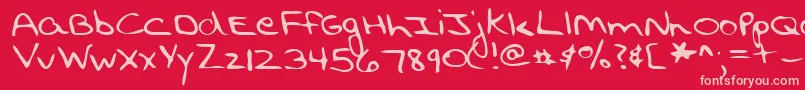 SeattleRegular Font – Pink Fonts on Red Background