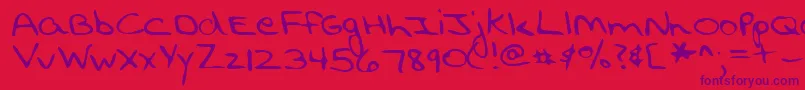 Police SeattleRegular – polices violettes sur fond rouge
