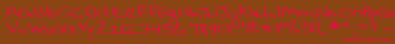SeattleRegular Font – Red Fonts on Brown Background