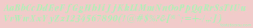 Garamondcond Bold Italic Font – Green Fonts on Pink Background