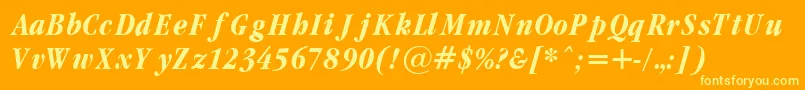 Garamondcond Bold Italic Font – Yellow Fonts on Orange Background