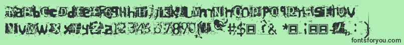 Hiroformica Font – Black Fonts on Green Background