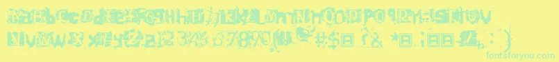 Hiroformica Font – Green Fonts on Yellow Background