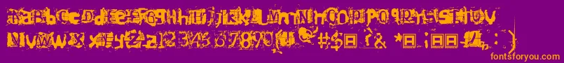 Hiroformica Font – Orange Fonts on Purple Background