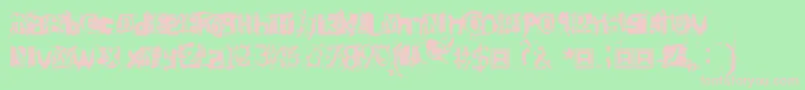 Hiroformica Font – Pink Fonts on Green Background