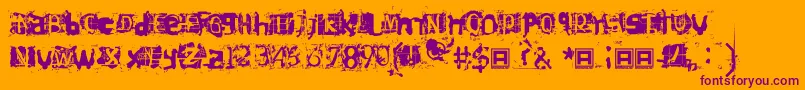 Hiroformica Font – Purple Fonts on Orange Background